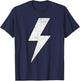 BLACK & WHITE Bolt Lightning Thunderbolt Team T-Shirt - T-Shirt | Navy