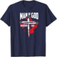 Man Of God Husband Dad Christianity Religion - Christian Dad T-Shirt - T-Shirt | Navy