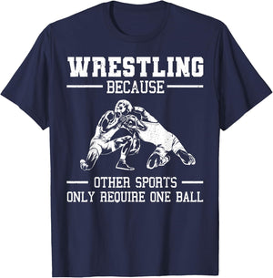 Funny Wrestling Design for Kids Men Women Wrestle Athletes Small T-Shirt - T-Shirt | Navy