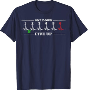 1N23456 Motorcycle Gear One Down Five Up Motorcyclist Biker T-Shirt - T-Shirt | Navy
