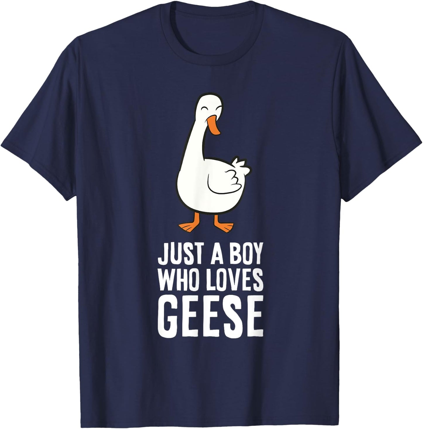 Just a Boy Who Loves Geese T-Shirt - T-Shirt | Navy