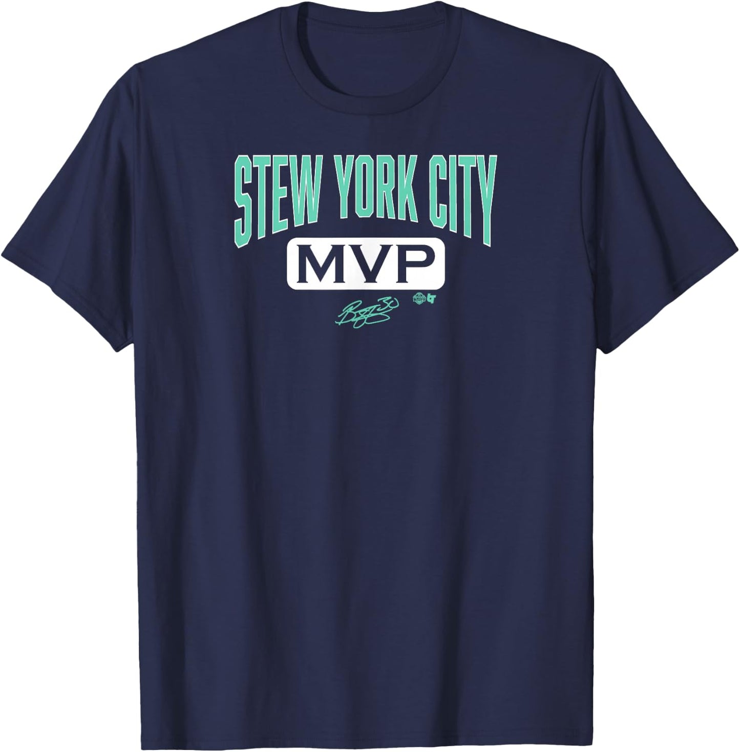 Breanna Stewart: Stew York City MVP - New York Basketball T-Shirt - T-Shirt | Navy