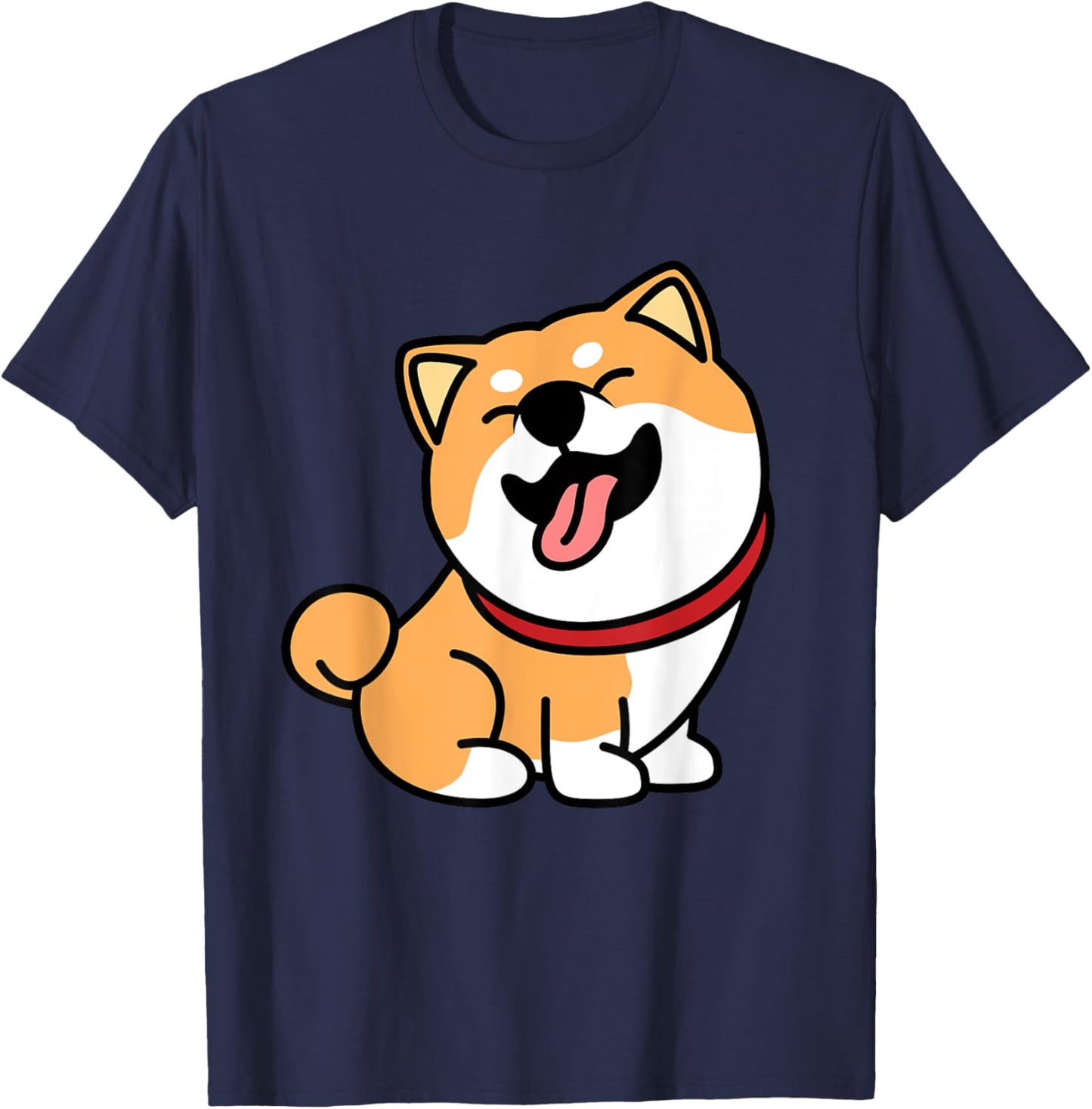 Cute Shiba Inu Dog Lover Men Women Girls Kids T-Shirt - T-Shirt | Navy