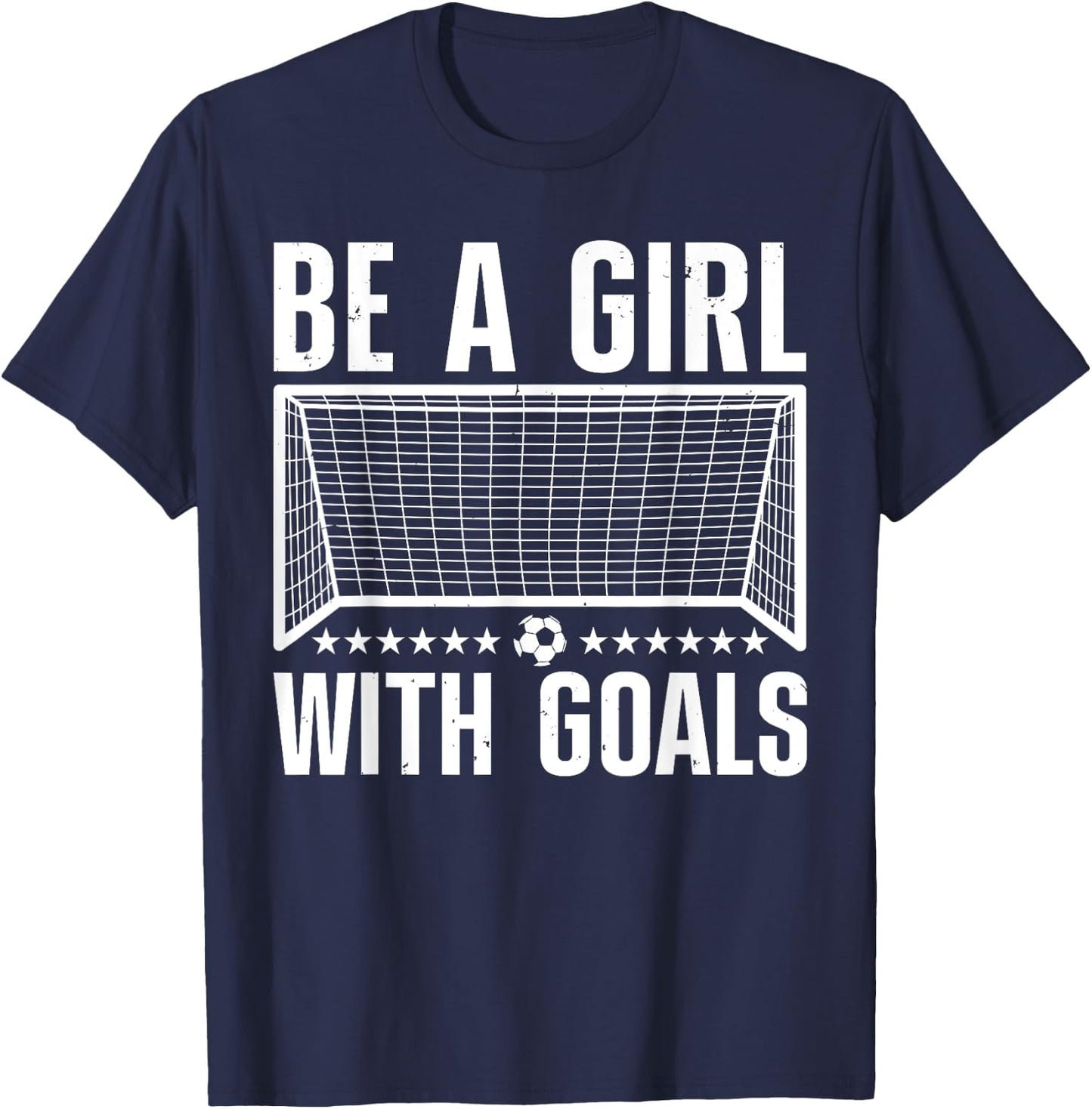 Funny Soccer Art For Girls Teens Women Soccer Lovers Players T-Shirt - T-Shirt | Navy