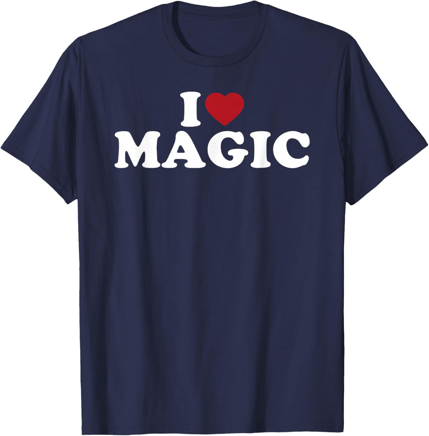 I Love Magic, I Heart Magic T-Shirt - T-Shirt | Navy