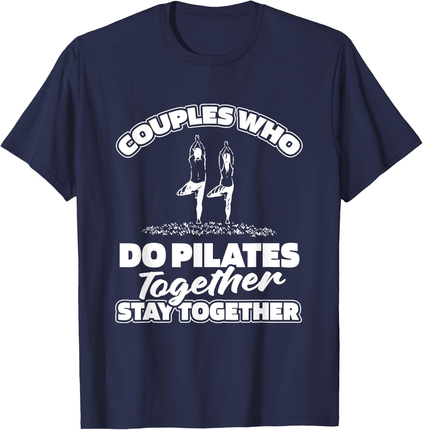 Pilates Couple Fitness - Training Pilates T-Shirt - T-Shirt | Navy
