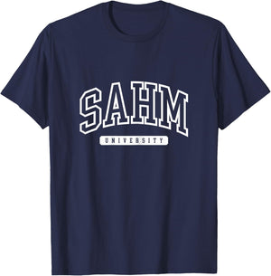 SAHM University, Stay At Home Mom Vintage Mother T-Shirt - T-Shirt | Navy