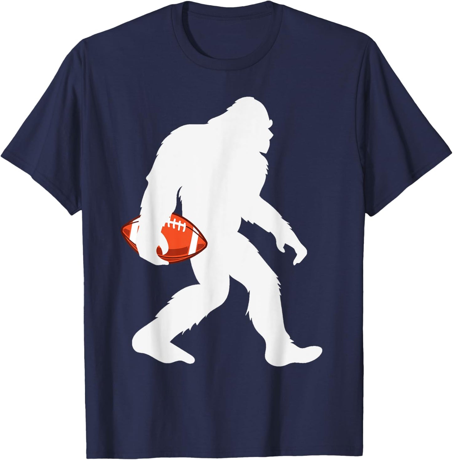 Sasquatchful Girls' -Kids Football-Themed Bigfoot - Black, Small, Short Sleeve T-Shirt - T-Shirt | Navy