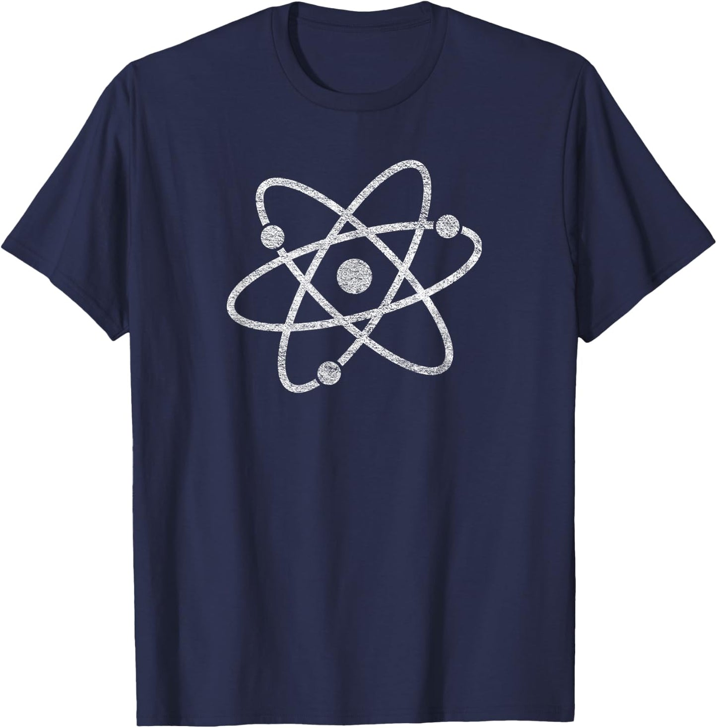 Atomic Symbol Atom Whirl Atomic Power Energy Nuclear T-Shirt - T-Shirt | Navy
