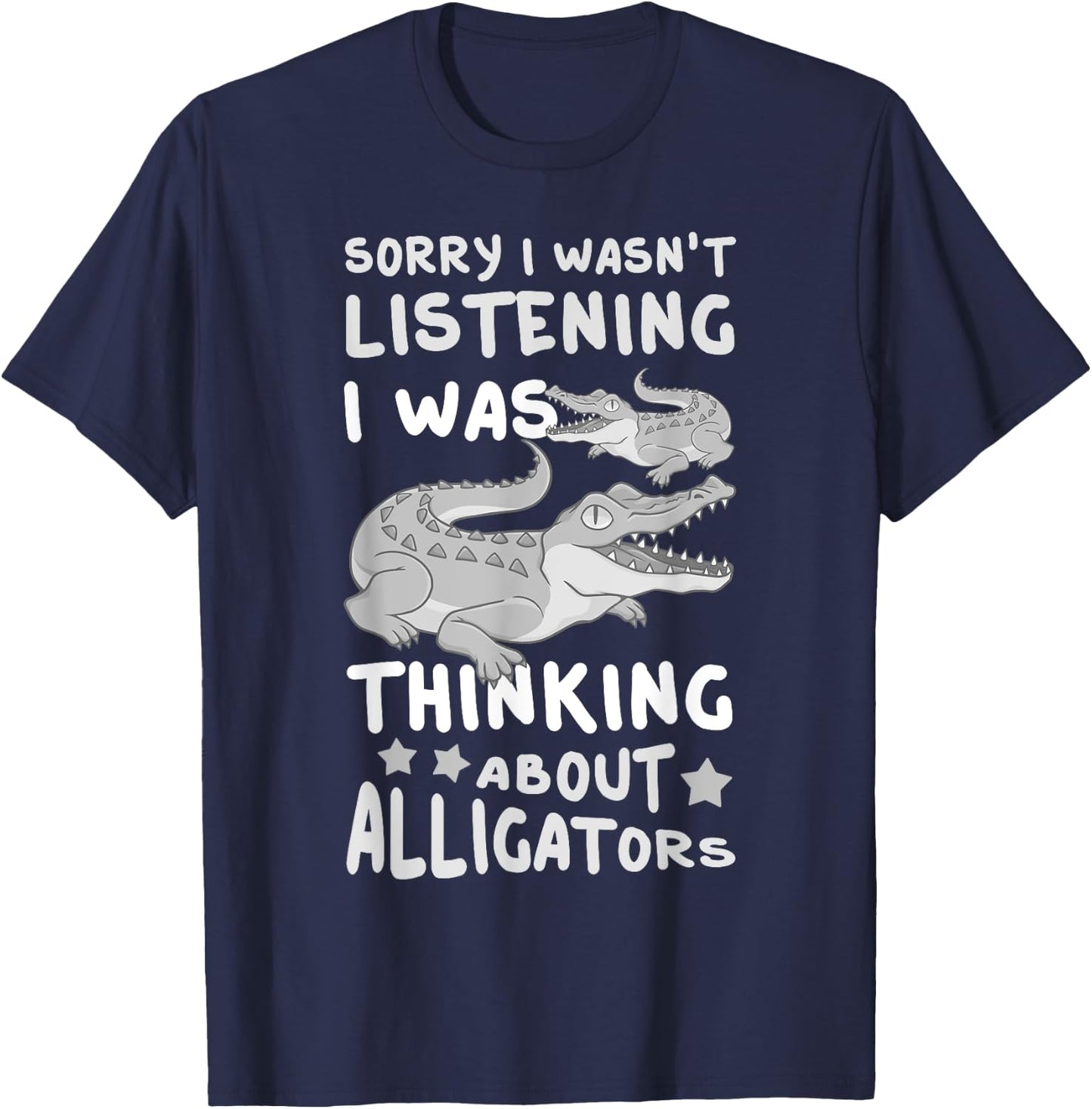 Alligator Animals Funny Florida Green Crocodiles Wild T-Shirt - T-Shirt | Navy