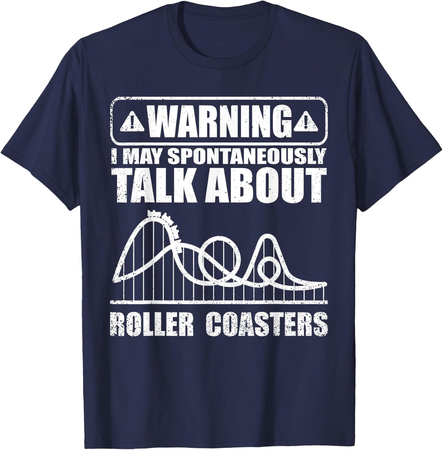 Cute Roller Coaster Women Ride Rollercoaster Lovers T-Shirt - T-Shirt | Navy