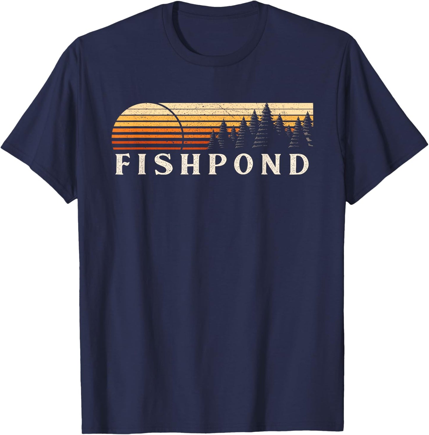Fishpond, AL Vintage Evergreen Sunset Eighties Retro T-Shirt - T-Shirt | Navy