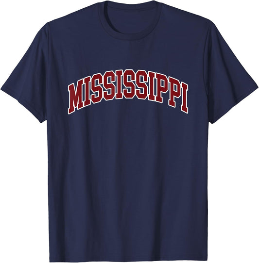 Mississippi - Throwback Design - Classic T-Shirt - T-Shirt | Navy