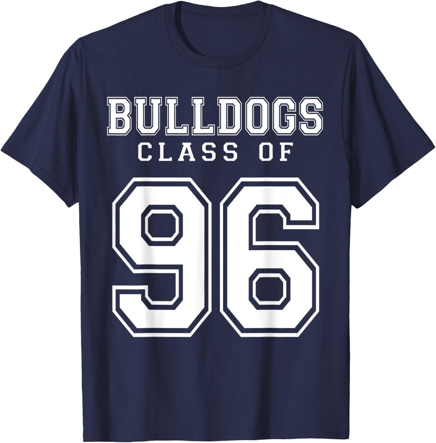 Class Of 1996 Bulldogs Custom Graduation Senior Personalized T-Shirt - T-Shirt | Navy