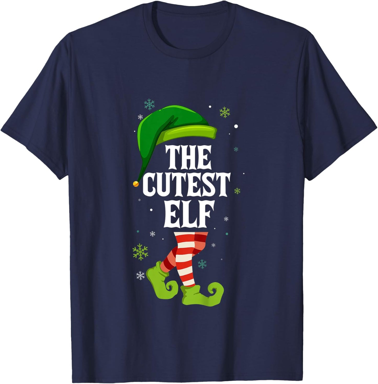 Kids Cutest Elf Matching Family Group Christmas T-Shirt - T-Shirt | Navy