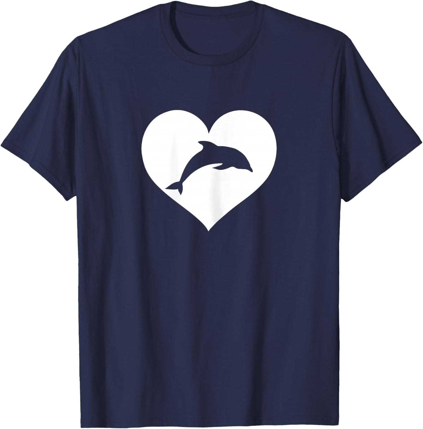 Cute Pink Dolphin T-Shirt - T-Shirt | Navy