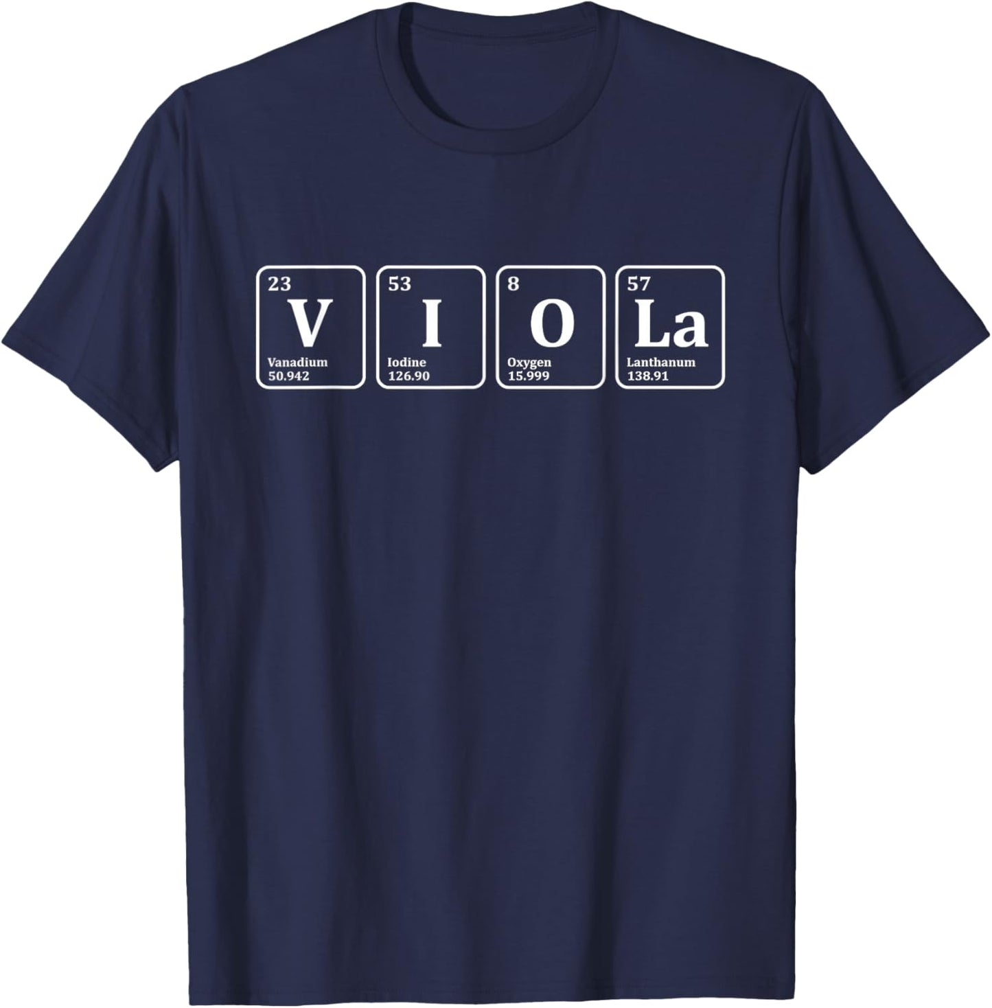 Viola Player - Periodic Table Violist Jazz Music Lover T-Shirt - T-Shirt | Navy