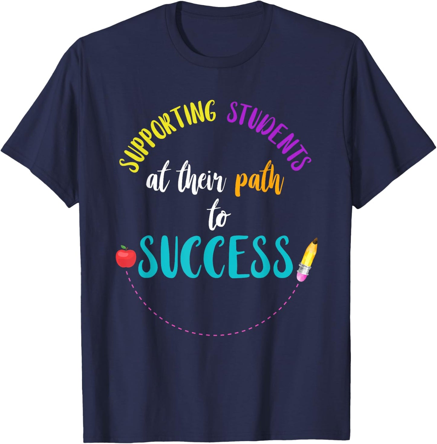 Supporting Students Response Intervention Teacher RTI Team T-Shirt - T-Shirt | Navy