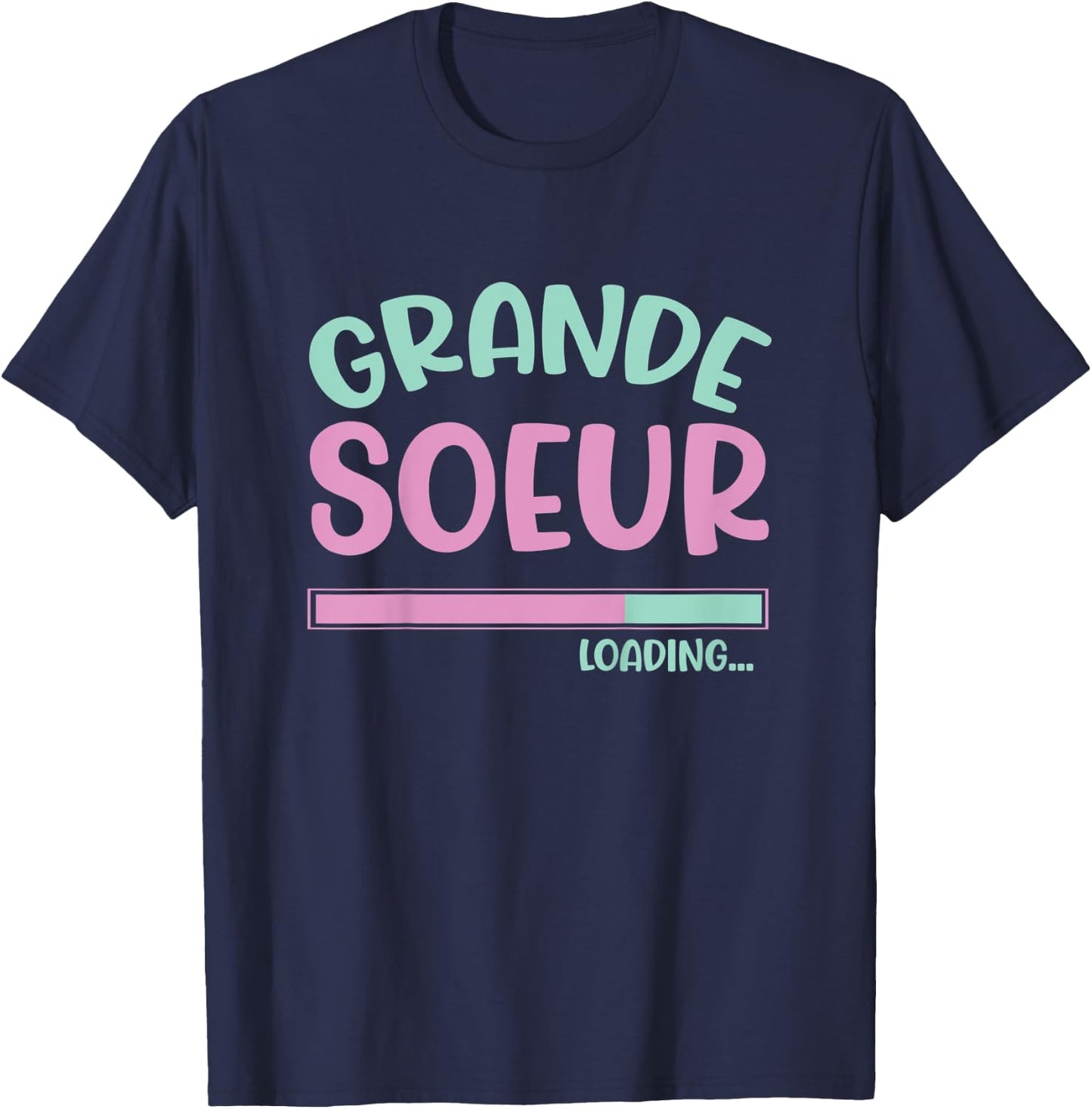 Kids Pregnancy Announcement for Girls Je Vais être une Grande Soeur T-Shirt - T-Shirt | Navy