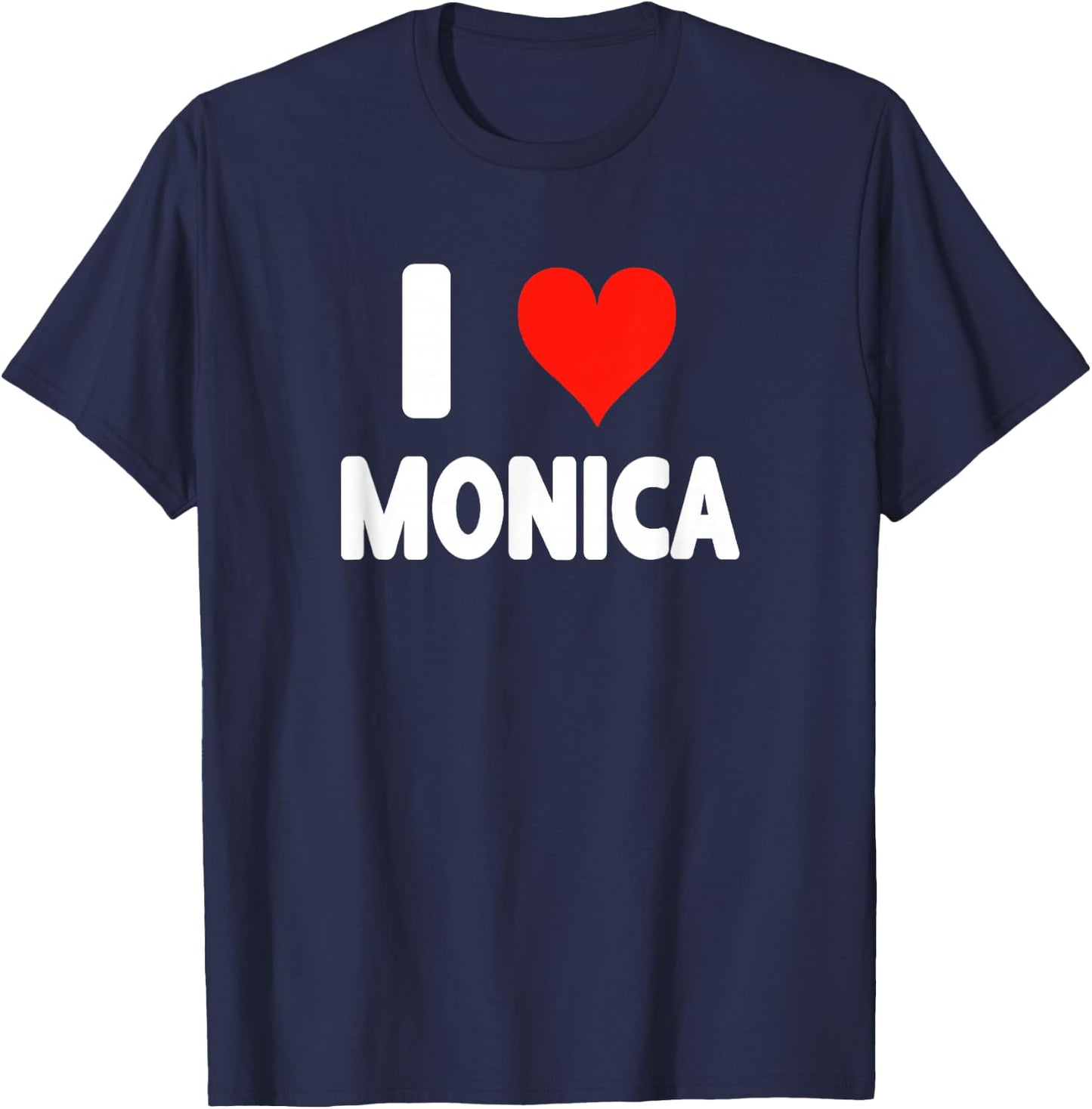 I Love Monica - Heart T-Shirt - T-Shirt | Navy