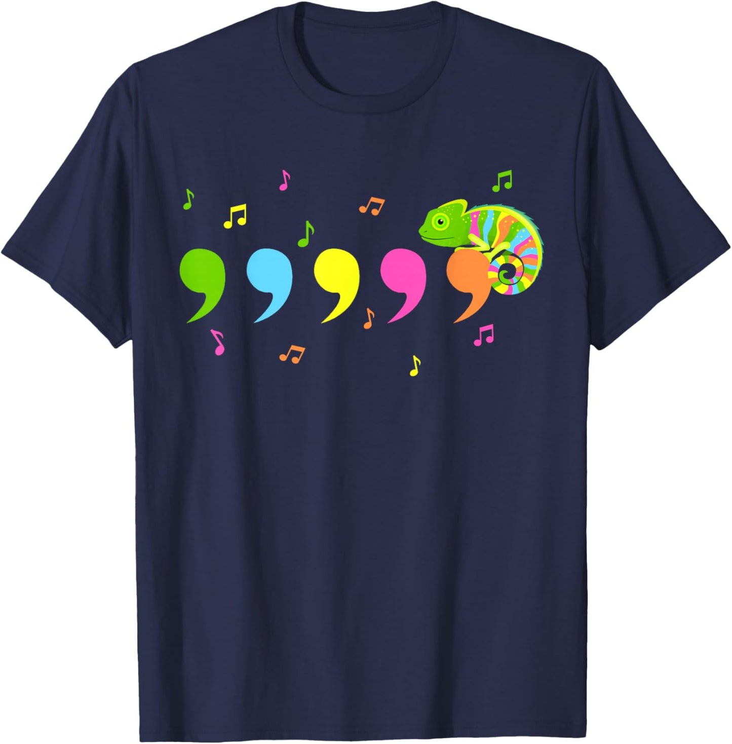 Comma Chameleon , Black, Small T-Shirt - T-Shirt | Navy