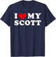 I Love My Scott, I Heart My Scott T-Shirt - T-Shirt | Navy