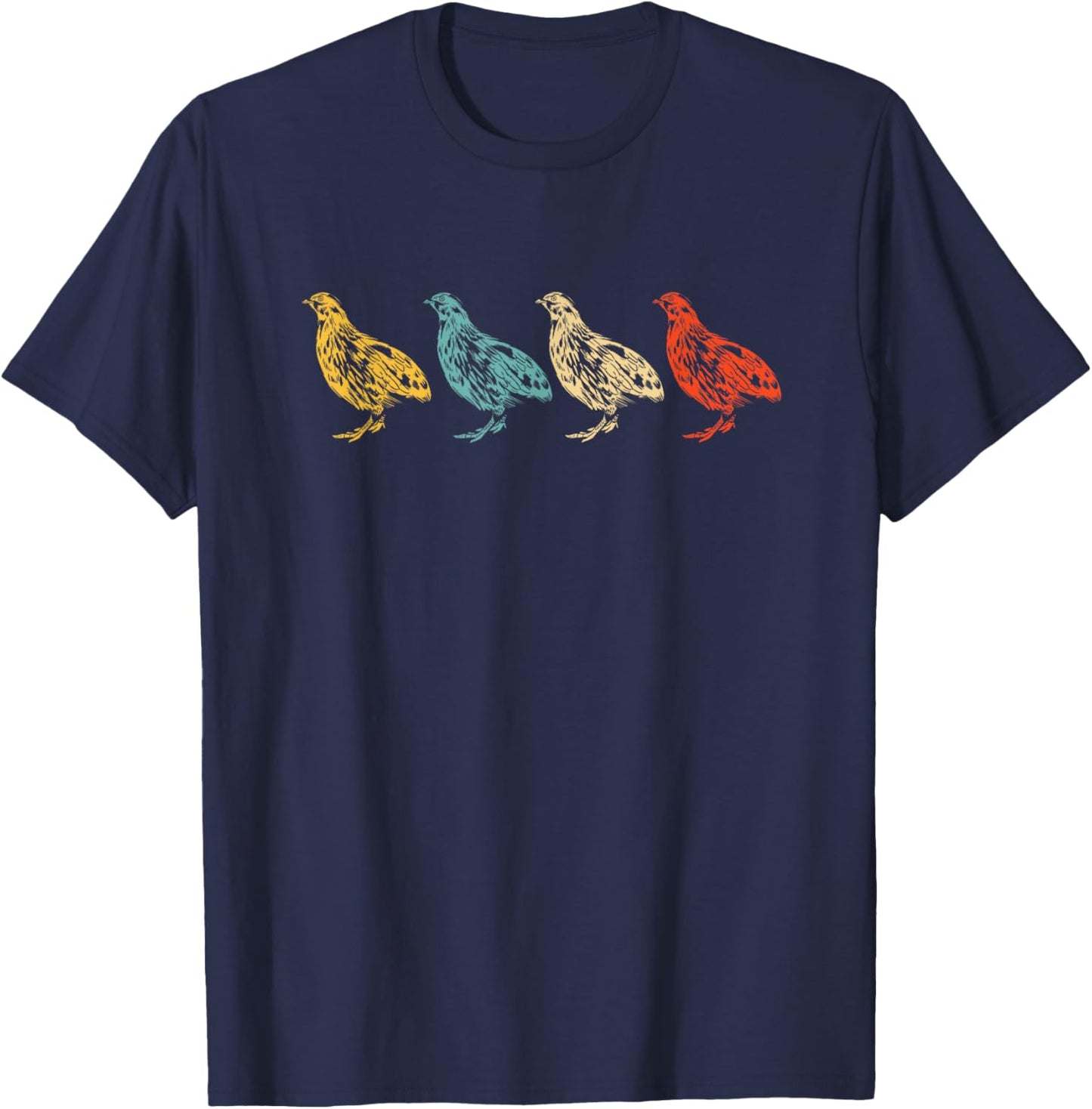 Vintage Quail Bird 60s 70s Quail T-Shirt - T-Shirt | Navy