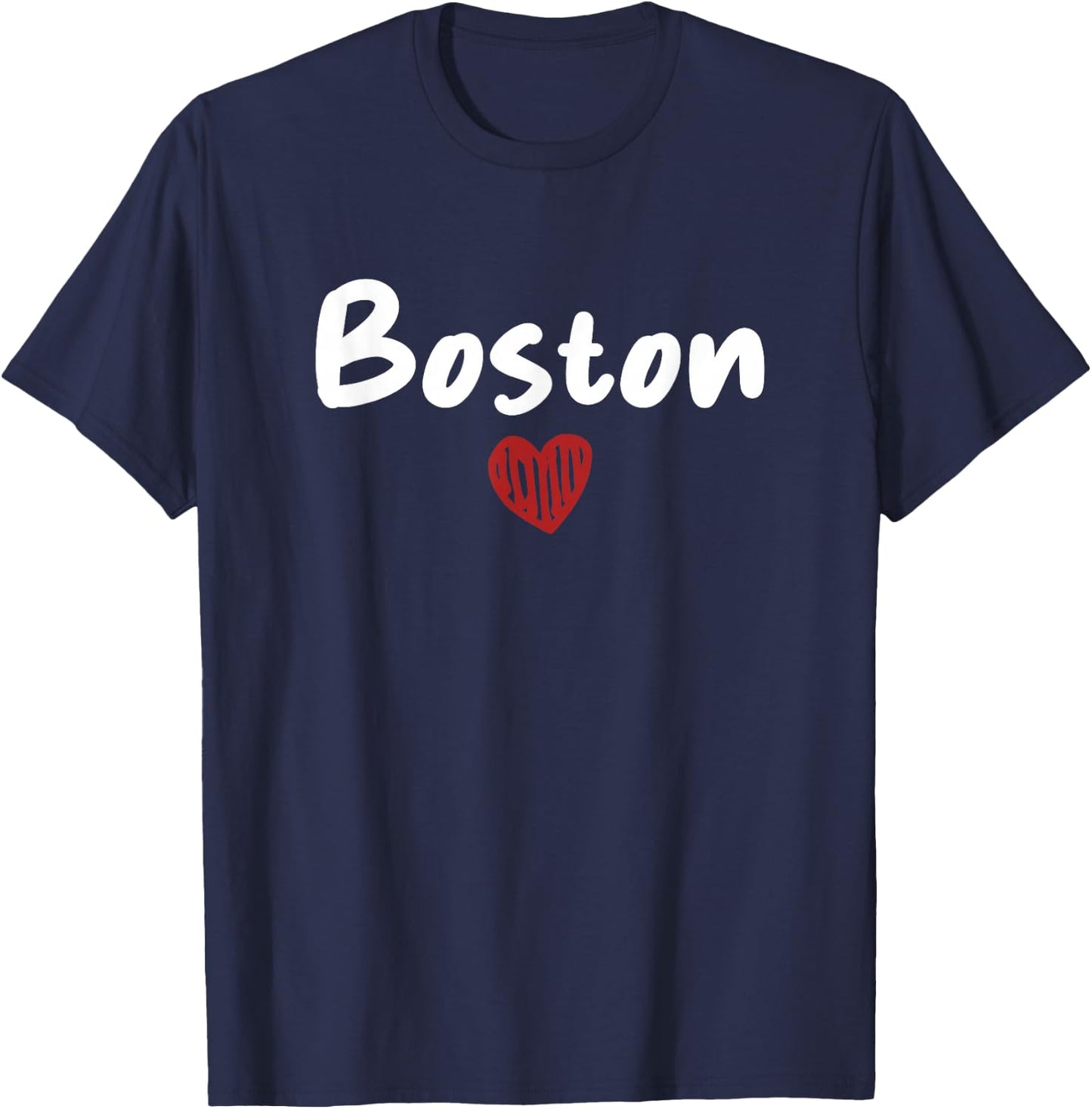 Boston - I Love Boston - Throwback Design - Classic T-Shirt - T-Shirt | Navy