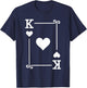King Hearts Card Costume - Playing Cards - King Hearts T-Shirt - T-Shirt | Navy