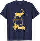 Funny Deer on a Golf Cart-For Deer Hunters and Golf Lovers T-Shirt - T-Shirt | Navy