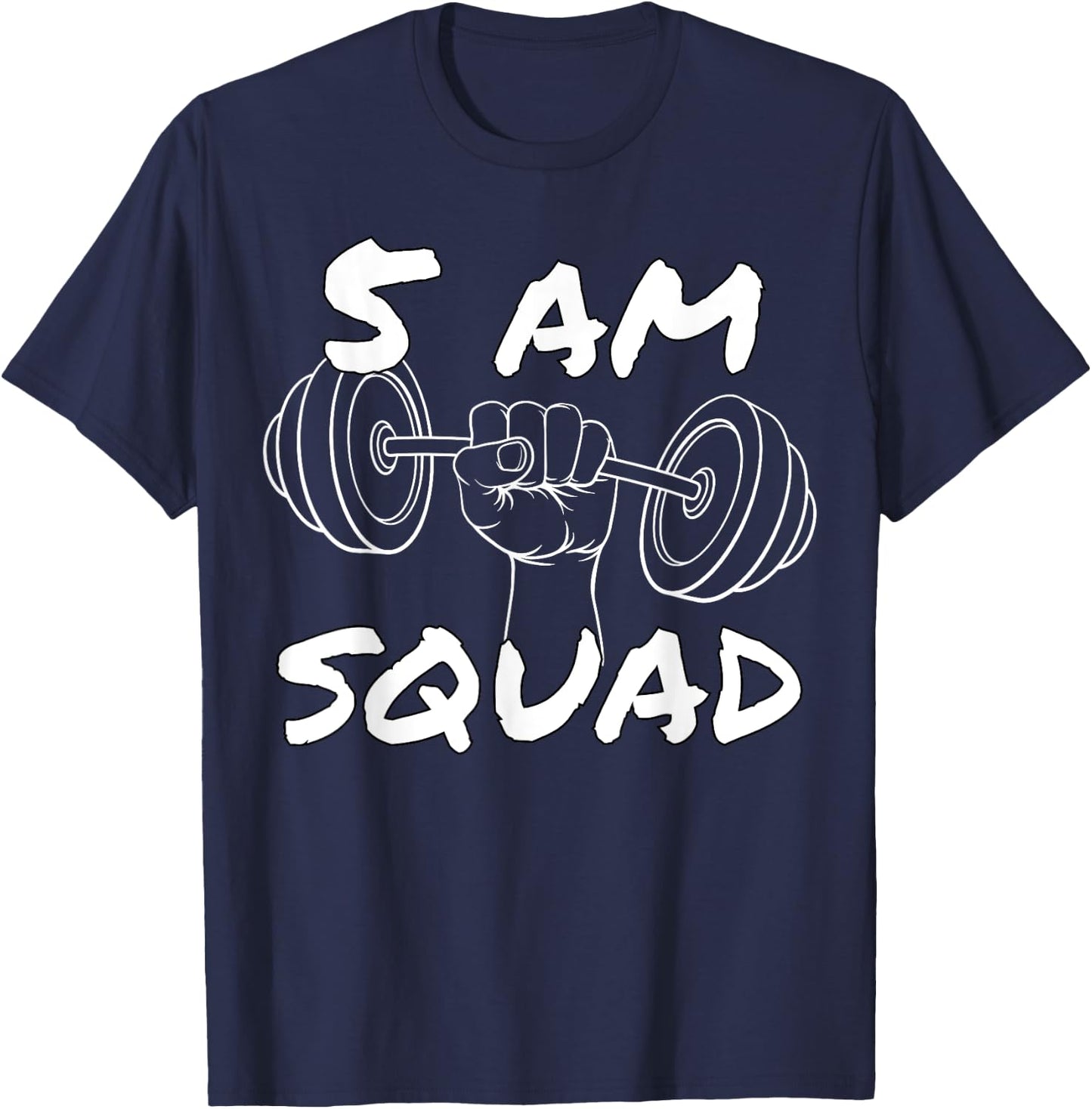 5 AM Squad | Funny Gym Workout Quote Apparel T-Shirt - T-Shirt | Navy
