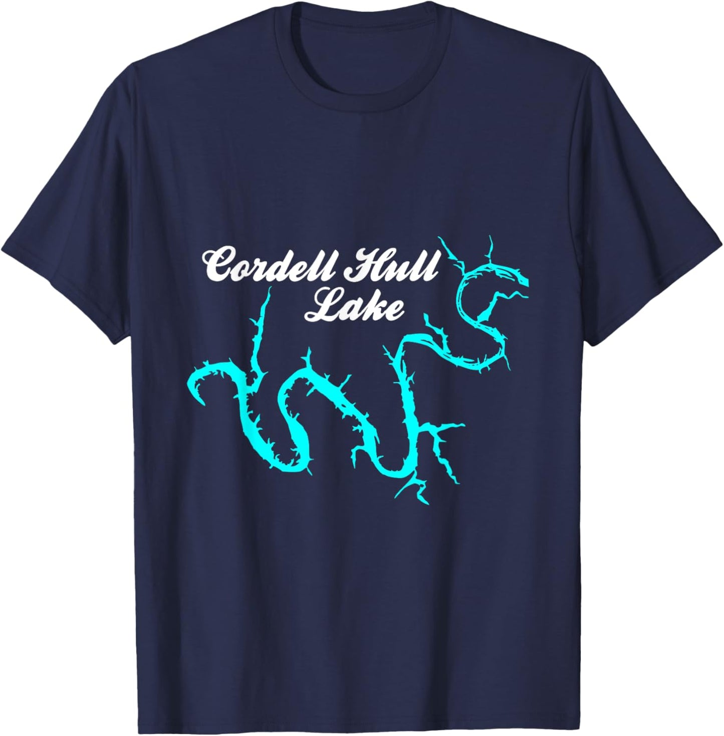 Minimalist Cordell Hull Lake - Tennessee T-Shirt - T-Shirt | Navy