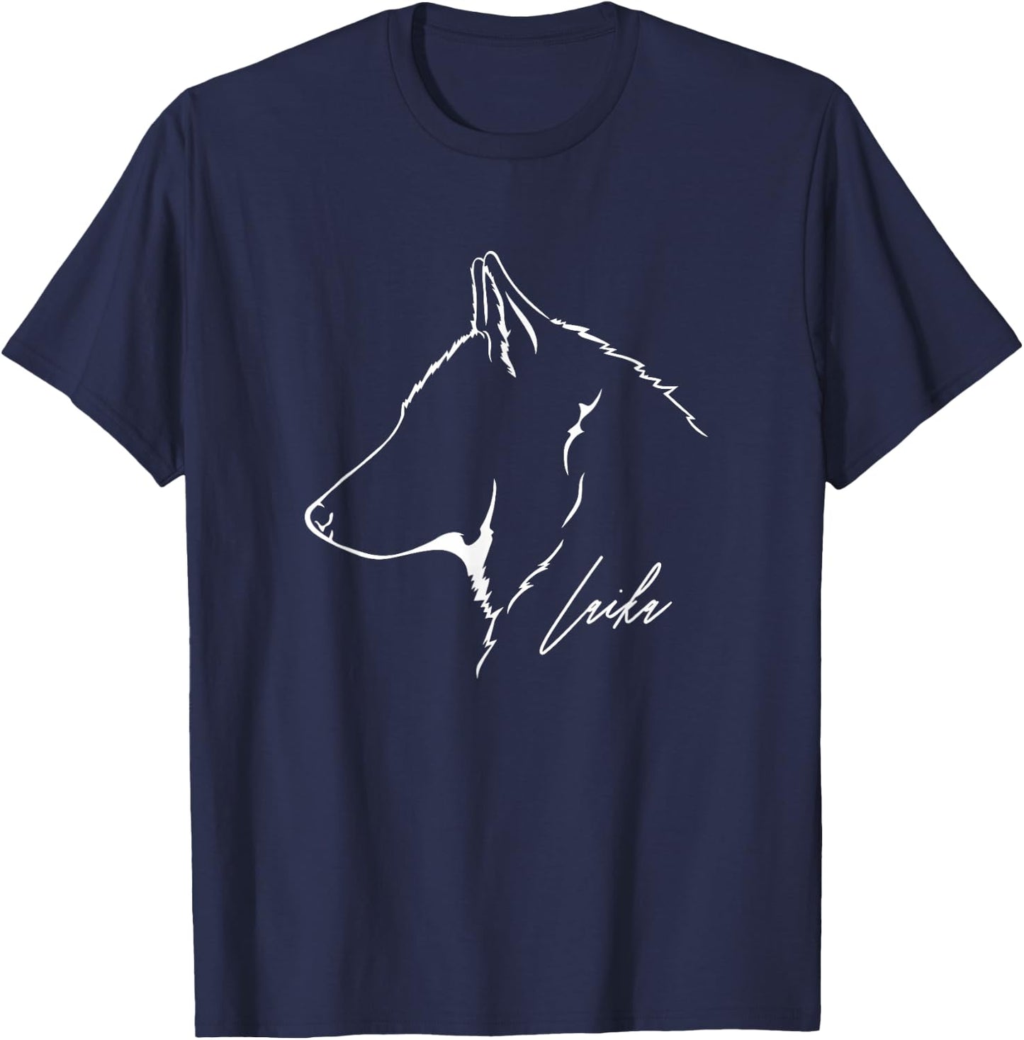 Proud Siberian Laika profile dog mom funny dog Women T-Shirt - T-Shirt | Navy