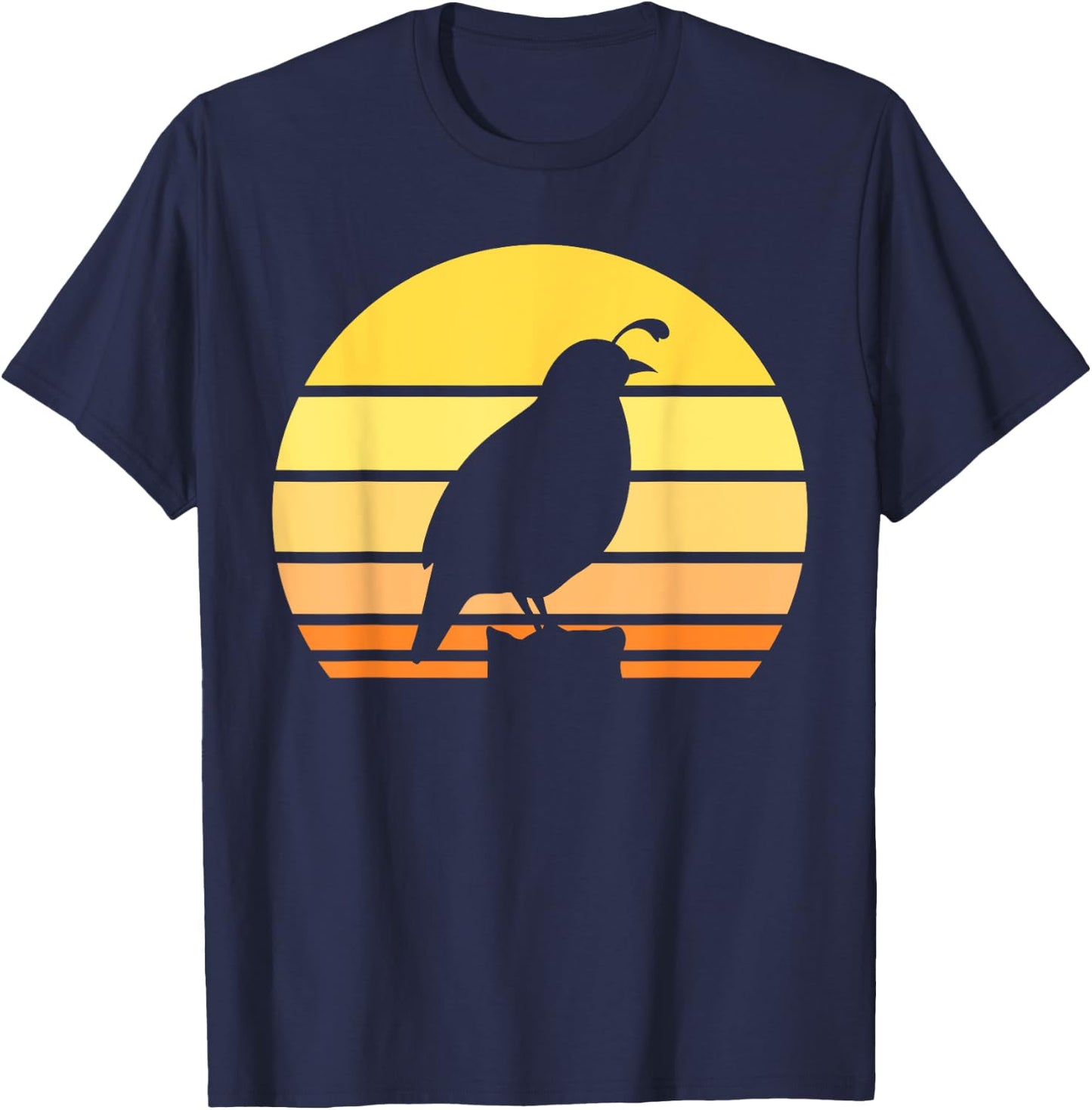 Cool Quail Art Men Women Bird Hunter Quail Upland Hunter T-Shirt - T-Shirt | Navy