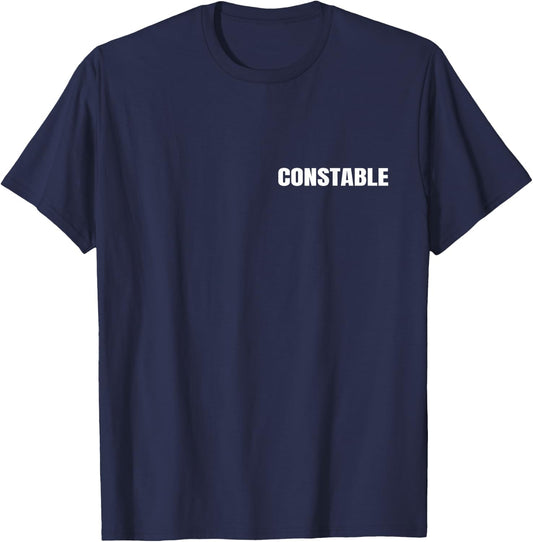 Constable WHITE FRONT PRINT Police Law Enforcement On Duty T-Shirt - T-Shirt | Navy