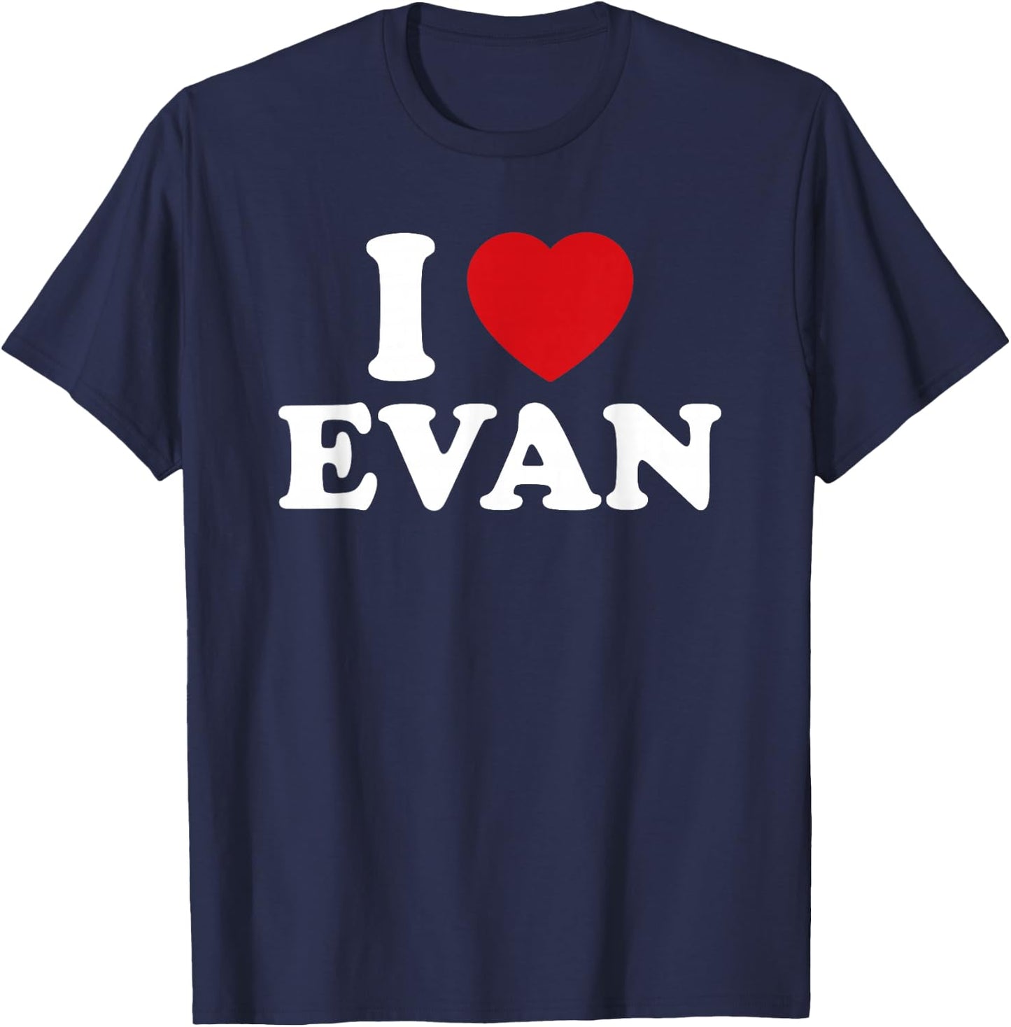 I Heart Love Evan T-Shirt - T-Shirt | Navy