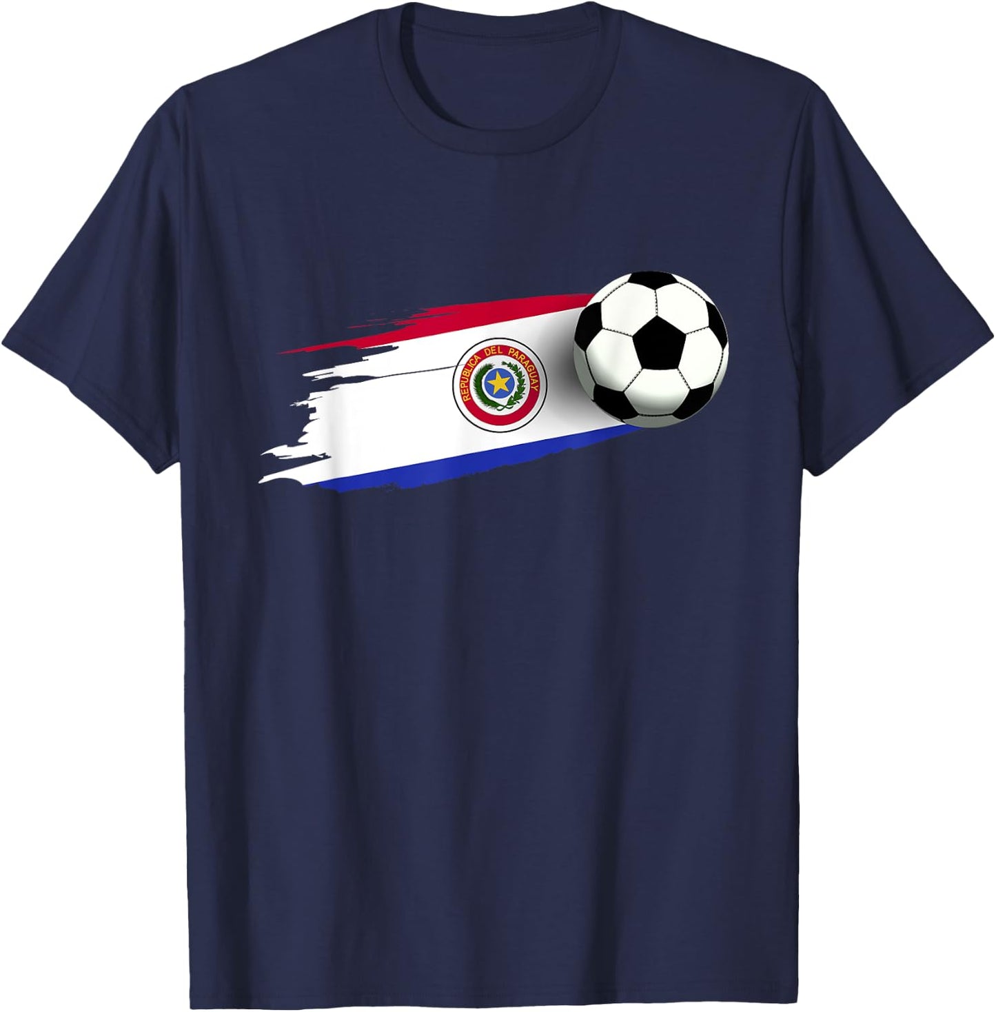 Paraguay Flag Jersey Paraguayan Soccer Team Paraguayan T-Shirt - T-Shirt | Navy