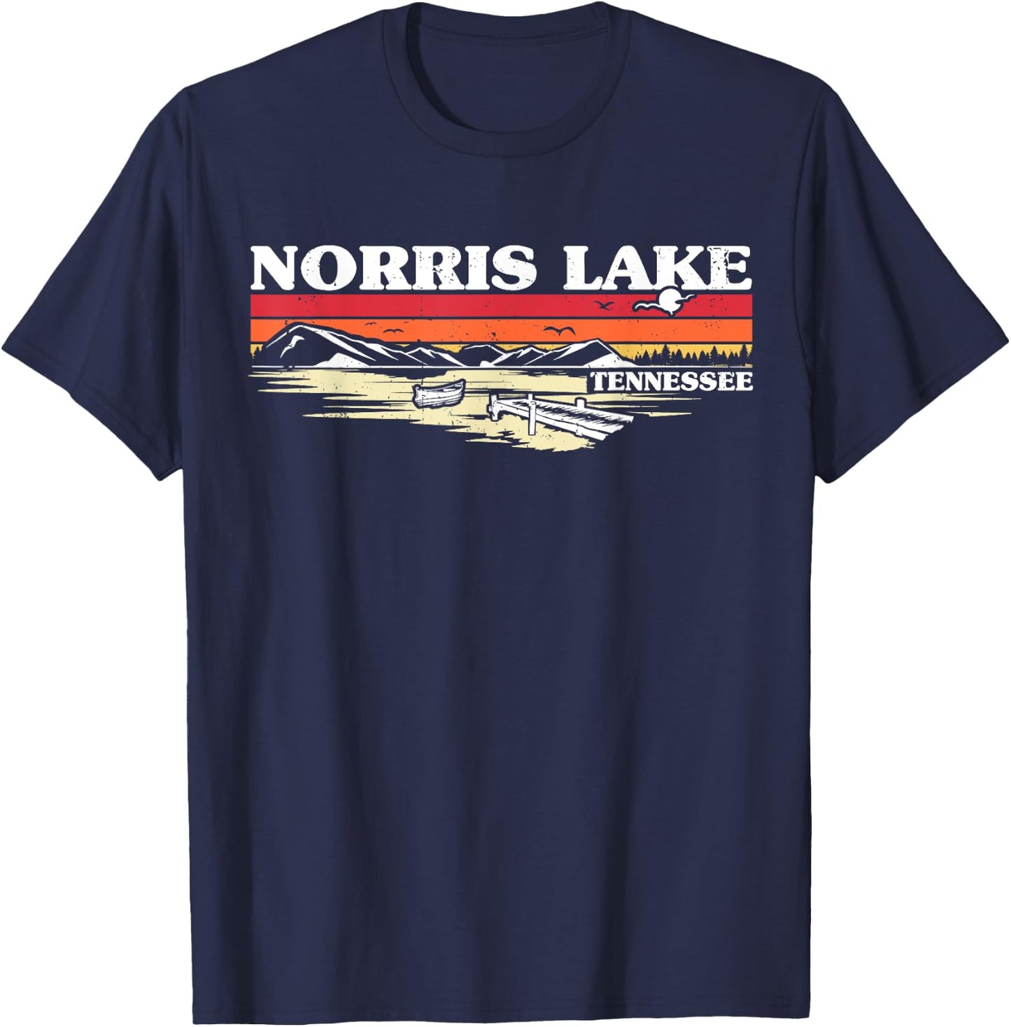 Fishing Boating Camping Lake Vacation Norris Lake T-Shirt - T-Shirt | Navy
