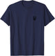 Black Ukrainian Tryzub Symbol on the heart - Ukraine Trident T-Shirt - T-Shirt | Navy