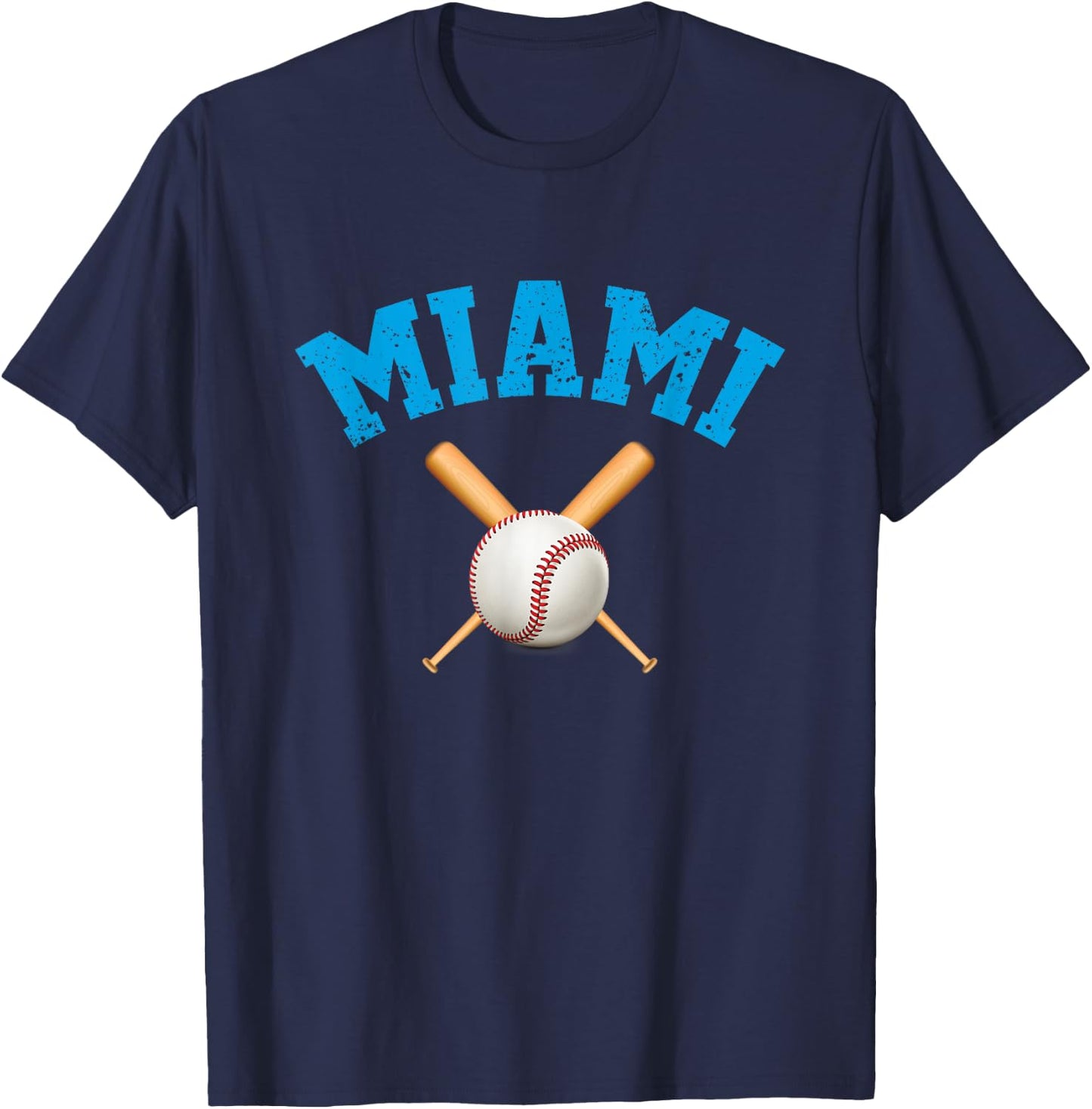 Miami Baseball T-Shirt - T-Shirt | Navy