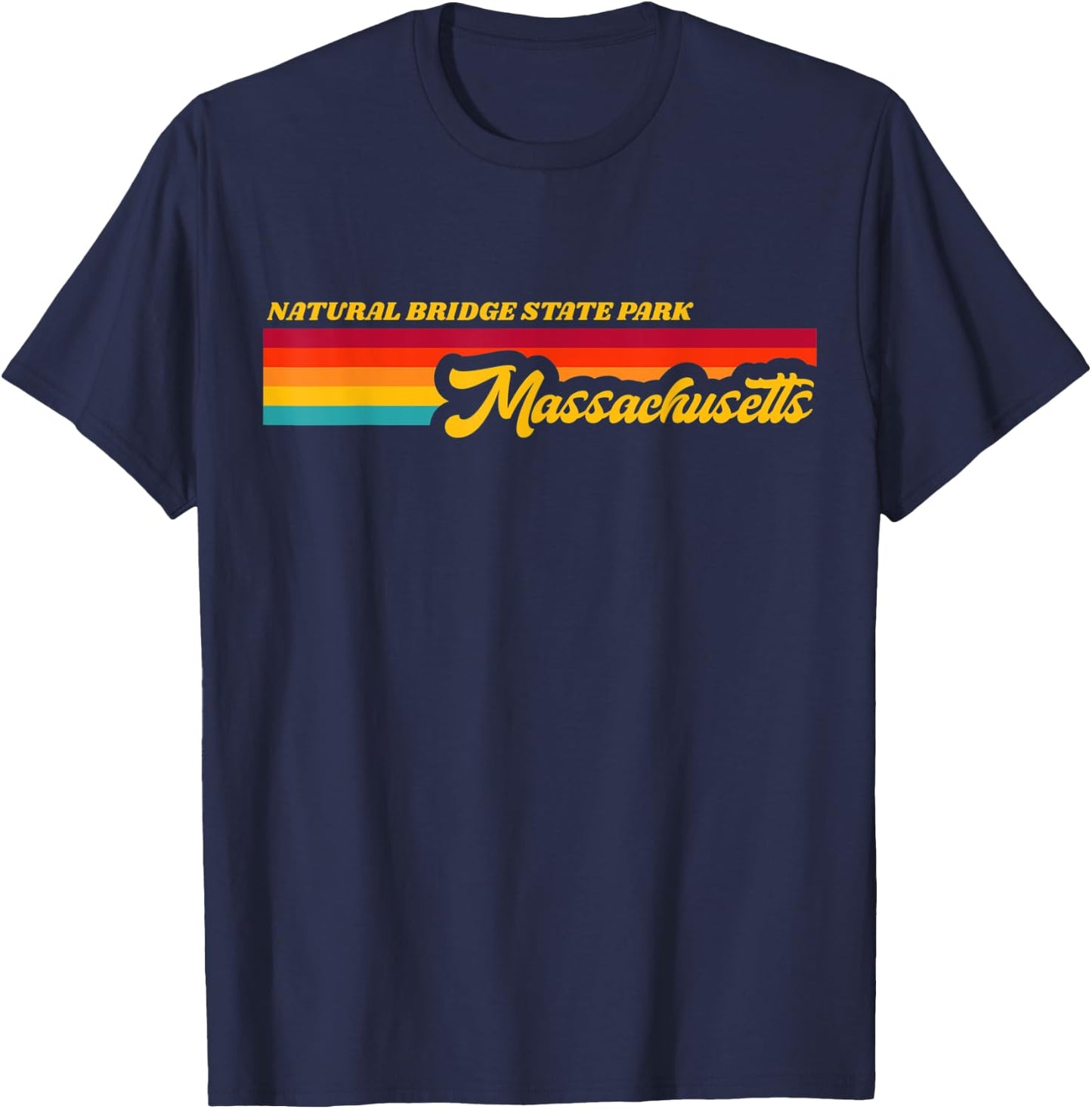 Massachusetts NATURAL BRIDGE State Park T-Shirt - T-Shirt | Navy