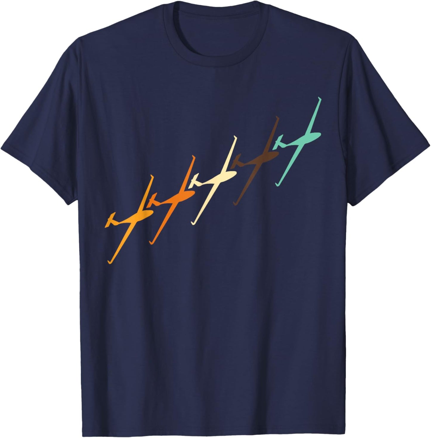 Vintage Glider Airplane Pilot Funny Gliding Soaring Lovers T-Shirt - T-Shirt | Navy