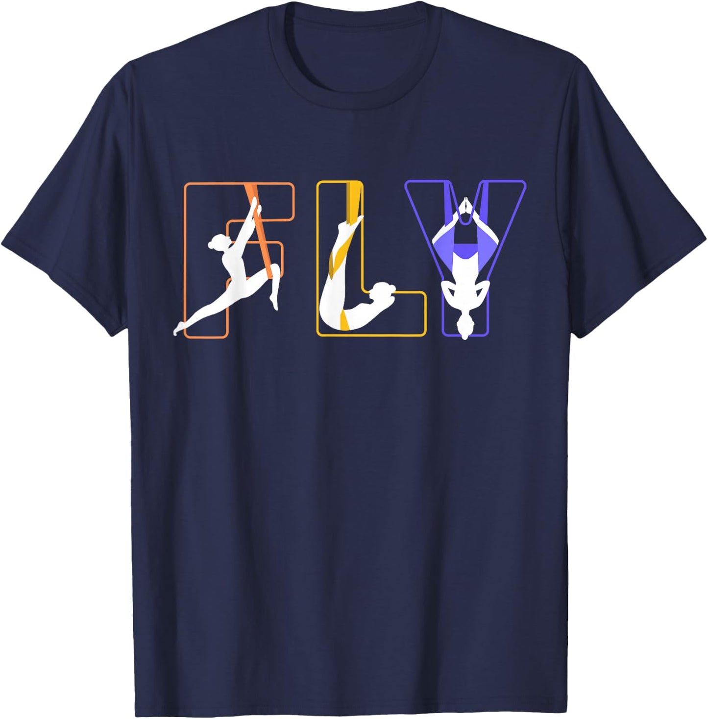 Fly Aerial Yoga, Hammock Silks, Aerial Arts, Love Aerialist T-Shirt - T-Shirt | Navy