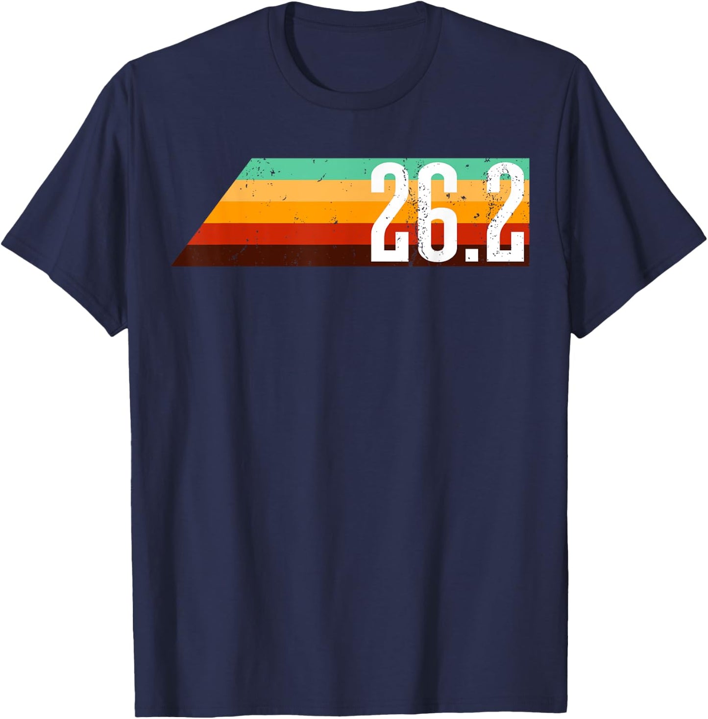 Retro 26.2 Miles Marathon Funny Vintage Athlete Outfit T-Shirt - T-Shirt | Navy