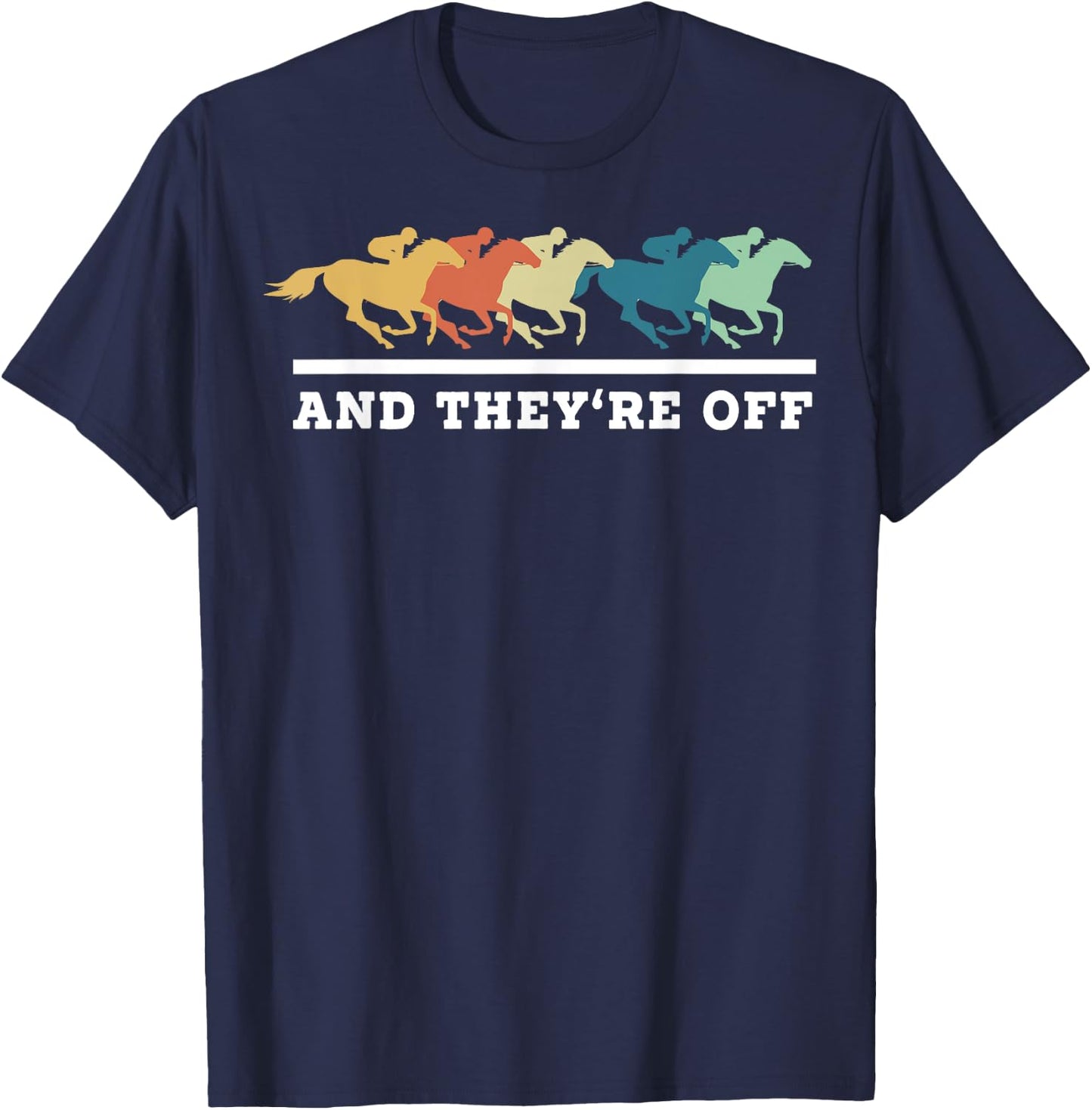 Funny Horse Racing Jockey Racer Derby Rider Track Race T-Shirt - T-Shirt | Navy