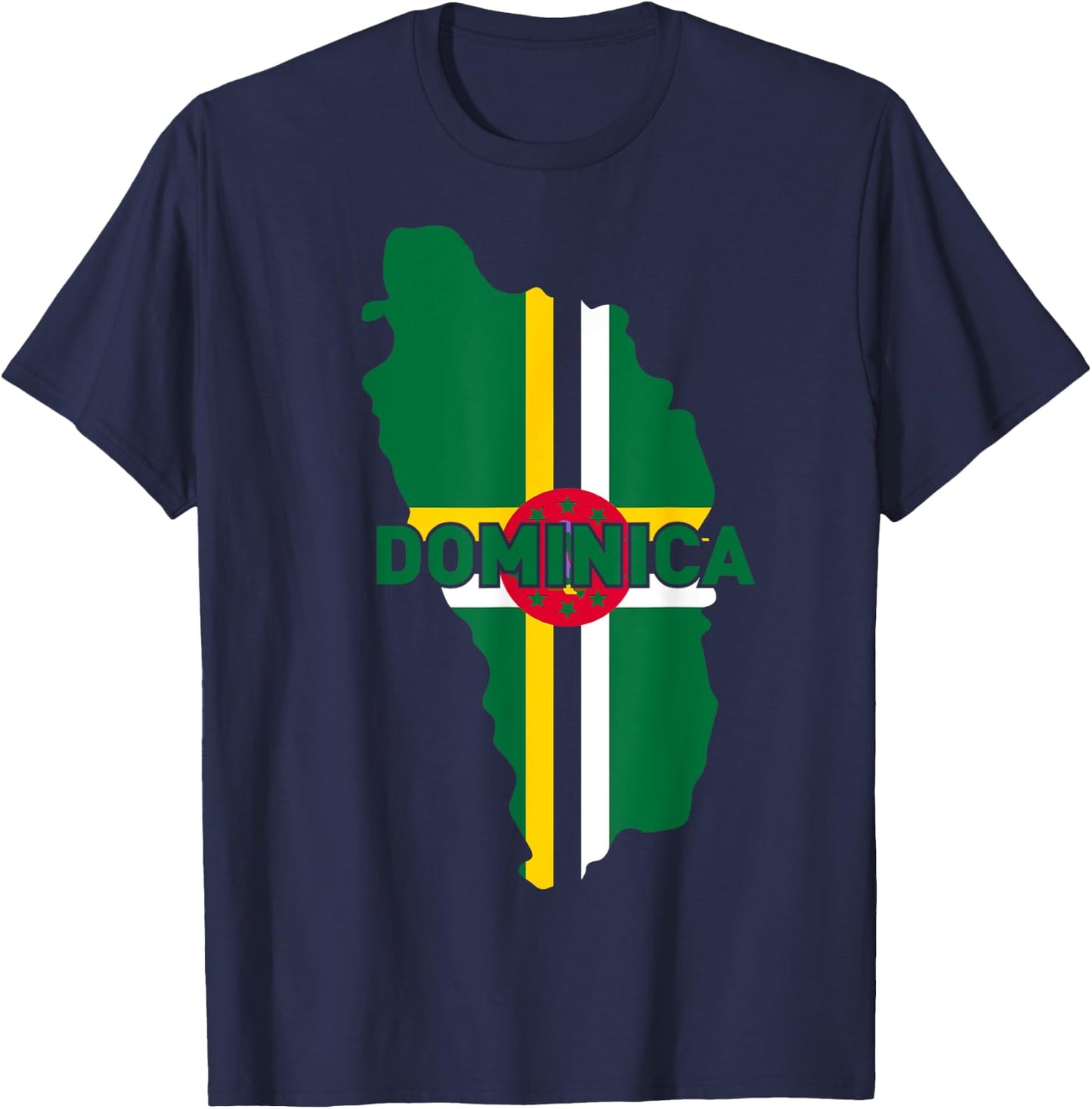 Proud Family and Patriotic Flag of Country Dominica T-Shirt - T-Shirt | Navy