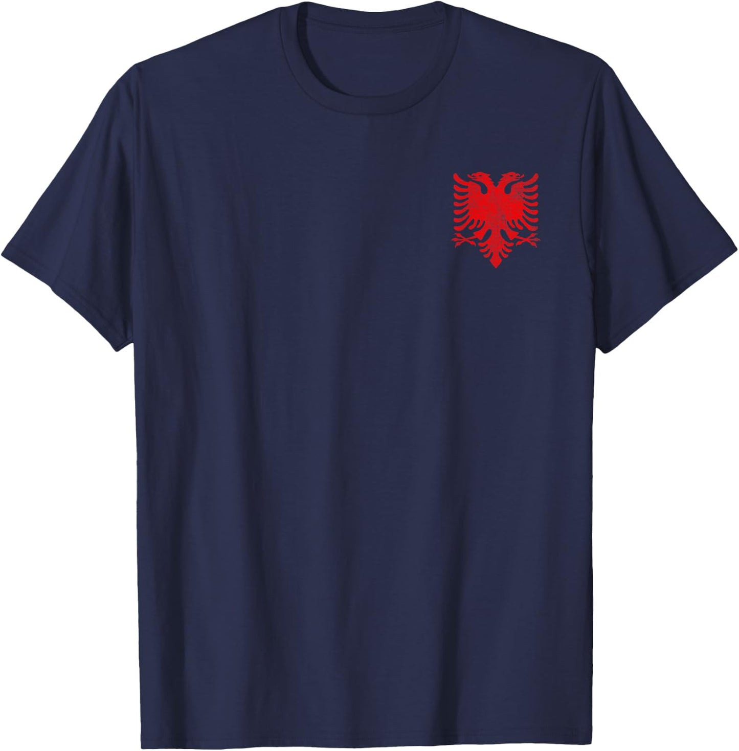 Albania National Flag Albanian Eagle Tirana T-Shirt - T-Shirt | Navy