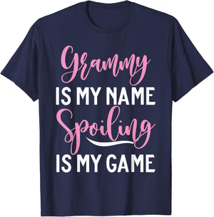 Grammy is my Name Spoiling is my Game Grammy T-Shirt - T-Shirt | Navy