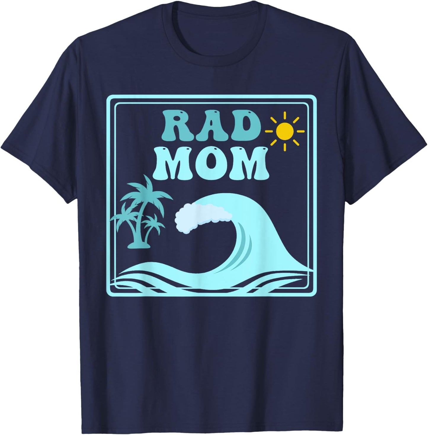 Rad Mom The Big One 1st Birthday Surf Family Matching T-Shirt - T-Shirt | Navy