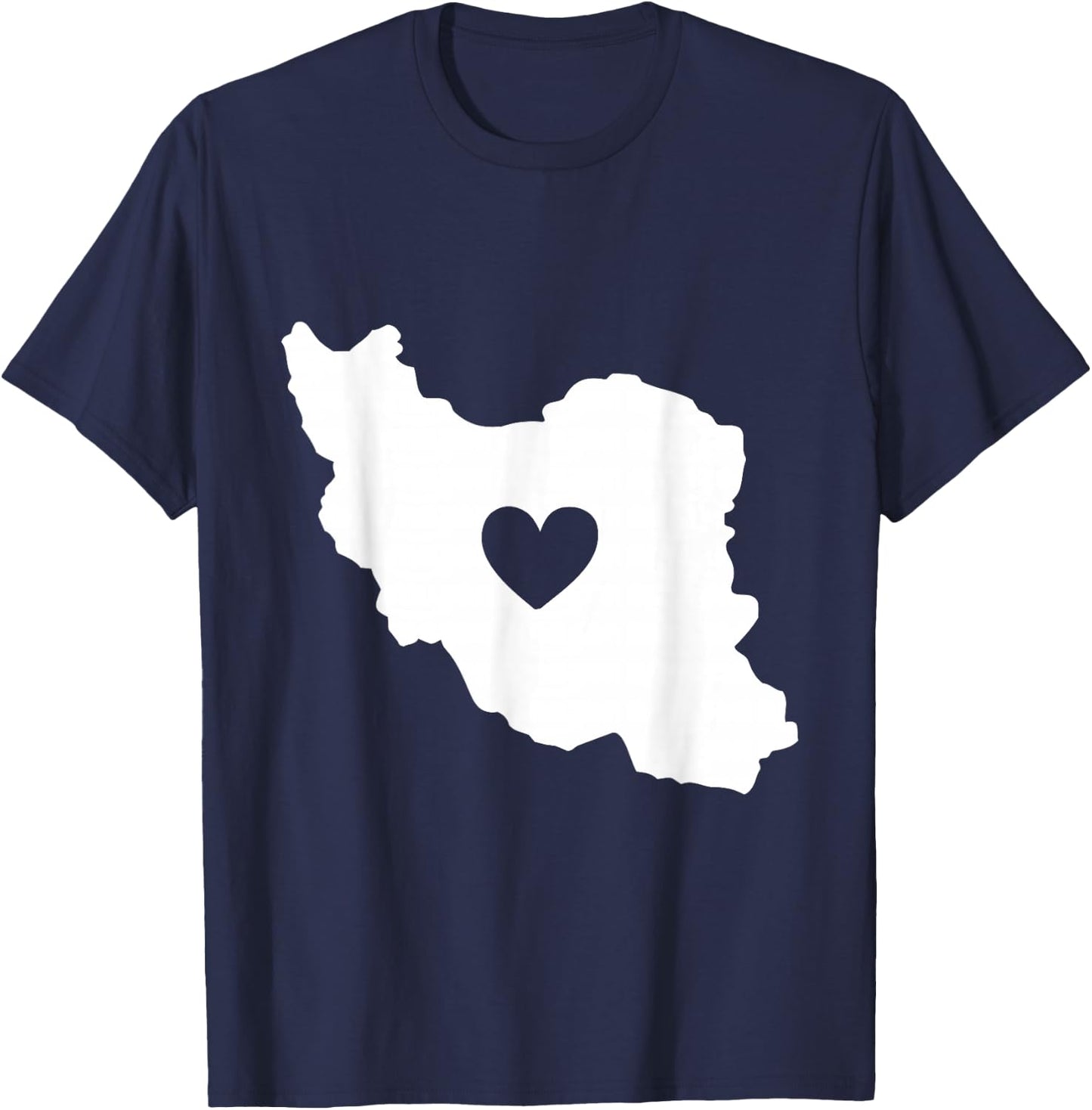 Iran Map Symbol Heart | Iranian Persian Love | Gift T-Shirt - T-Shirt | Navy